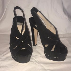 Vero Cuoio Euro Size 36 black suede platforms